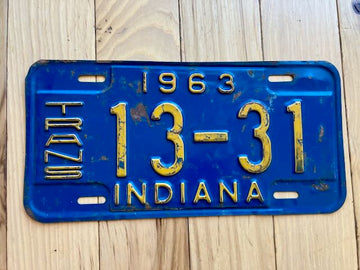 1963 Indiana Transporter License plate