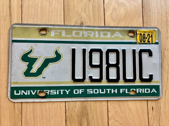 2021 University of South Florida License Plate