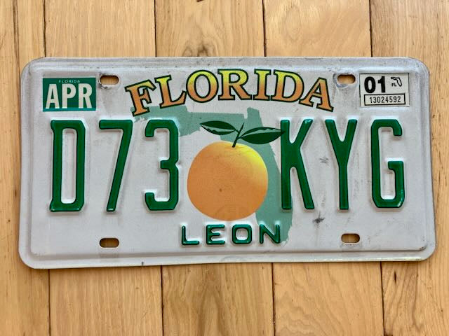 2001 Florida Leon County License Plate