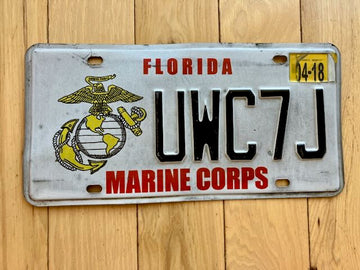 2018 Florida Marine Corp License plate