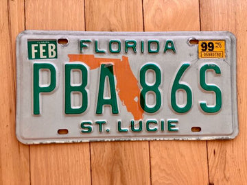 1999 Florida St Lucie County License Plate