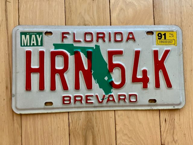 1992 Florida Brevard County License Plate