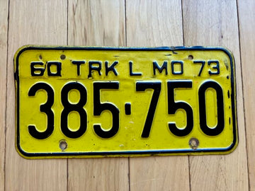 1973 Missouri Truck License Plate