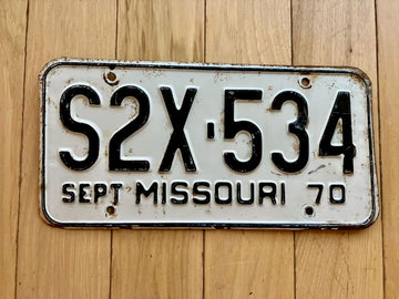 1970 Missouri License Plate