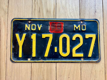 1960 Missouri License Plate