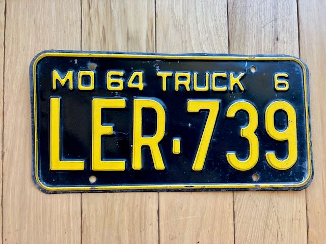 1964 Missouri Truck License Plate