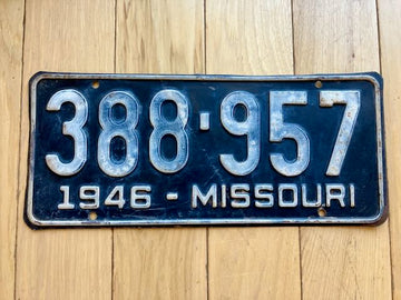 1946 Missouri License Plate