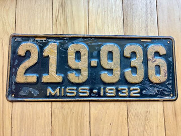 1932 Missouri License Plate