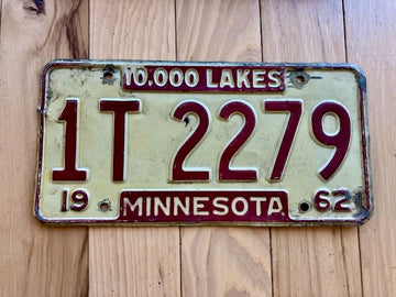 1962 Minnesota License Plate