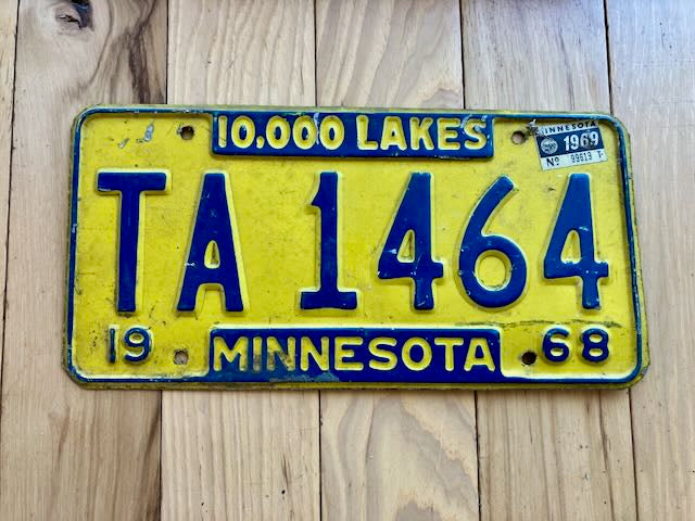 1968 Minnesota License Plate