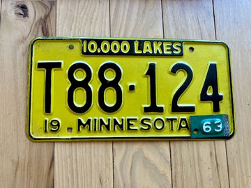 1963 Minnesota License Plate