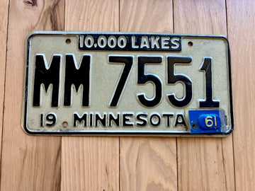 1961 Minnesota License Plate