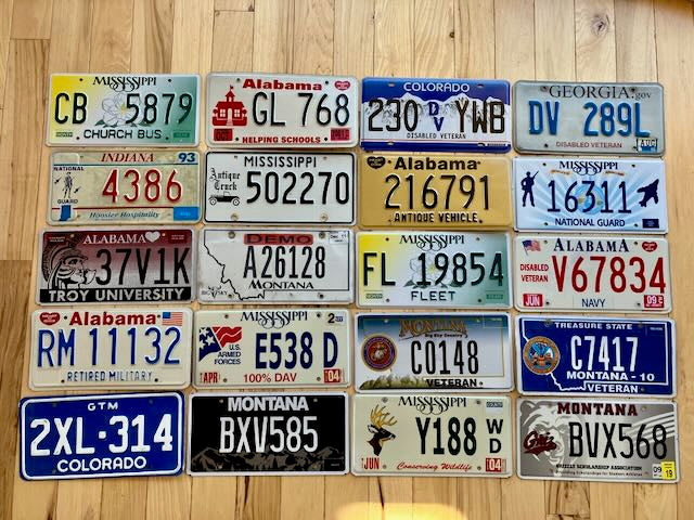 Set of 20 Specialty/ Older License Plates