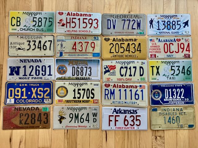 Set of 20 Specialty/ Older License Plates