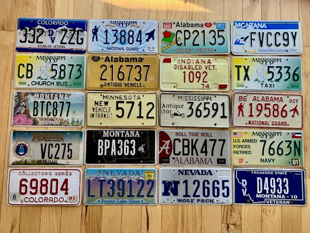 Set of 20 Specialty/ Older License Plates