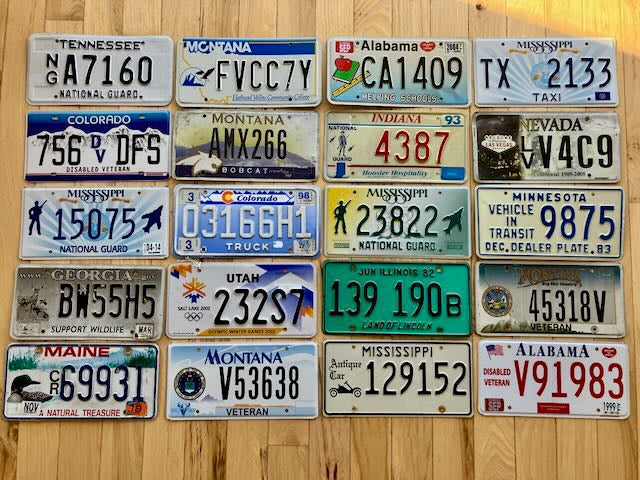 Set of 20 Specialty/ Older License Plates