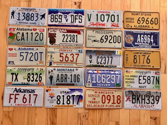 Set of 20 Specialty/ Older License Plates