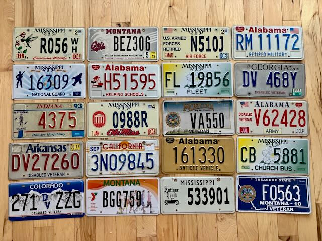 Set of 20 Specialty/ Older License Plates