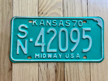 1970 Kansas License Plate