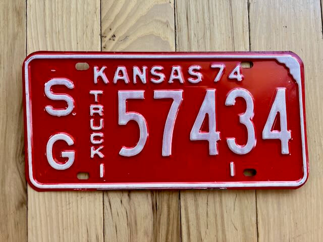 1974 Kansas Truck License Plate