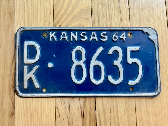 1964 Kansas License Plate