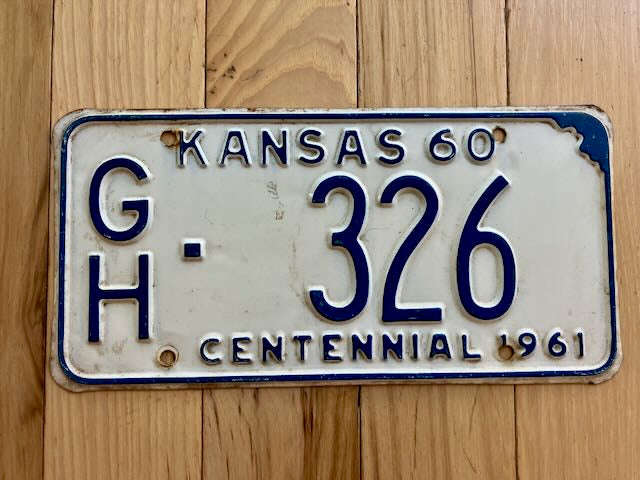 1960 Kansas License Plate