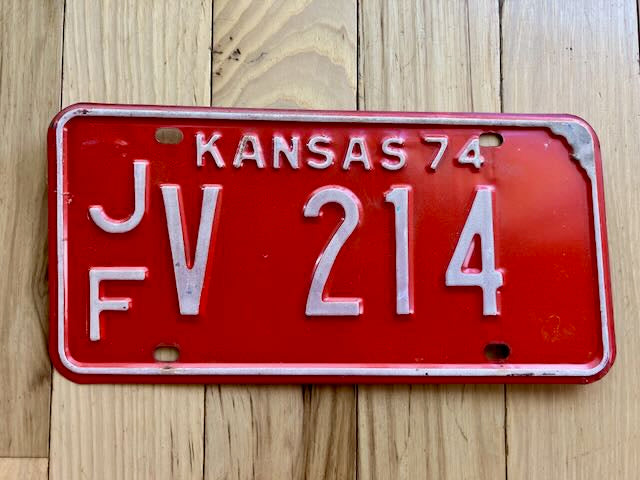 1974 Kansas License Plate