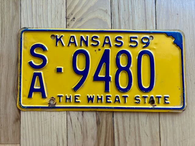 1959 Kansas License Plate