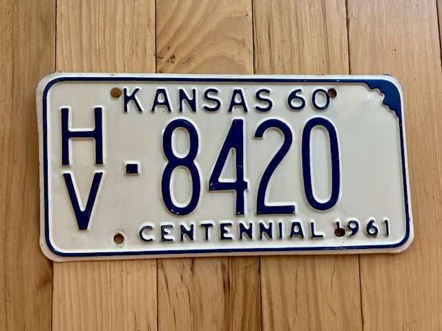 1960 Kansas License Plate