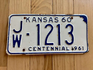 1960 Kansas License Plate