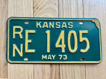 1973 Kansas License Plate