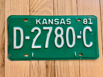 1981 Kansas Dealer License Plate