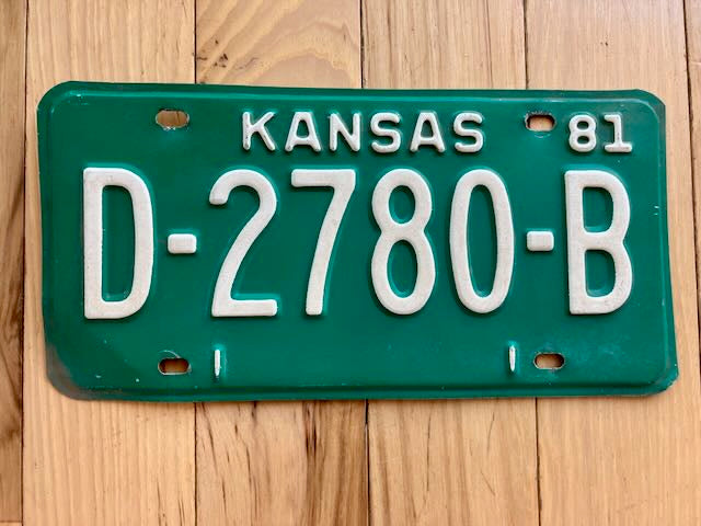 1981 Kansas Dealer License Plate