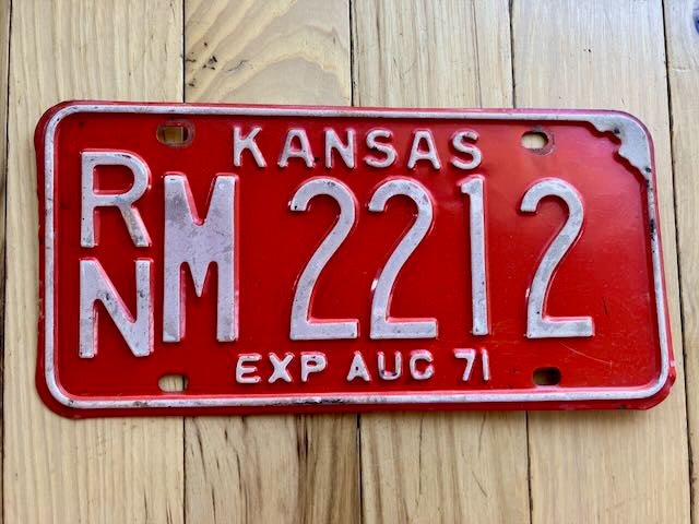 1971 Kansas License Plate