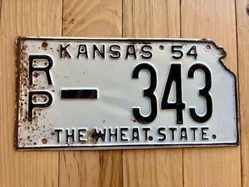 1954 Kansas License Plate