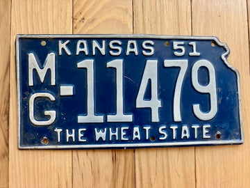 1951 Kansas License Plate