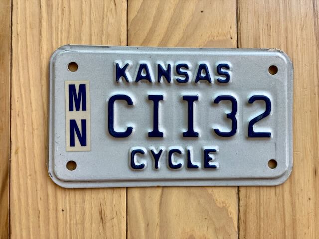 Kansas Cycle License Plate