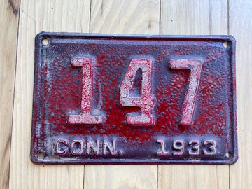 1933 Connecticut License Plate