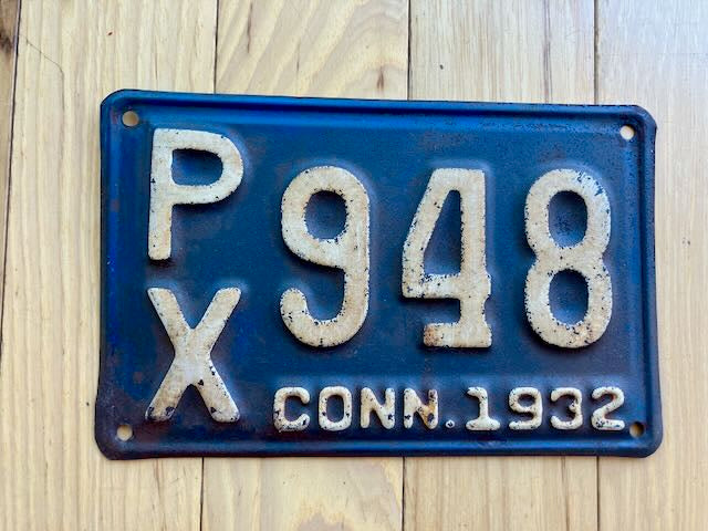 1932 Connecticut License Plate