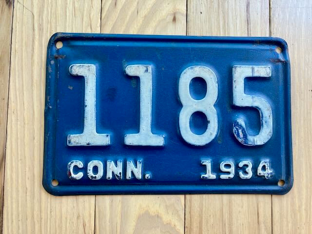 1934 Connecticut License Plate