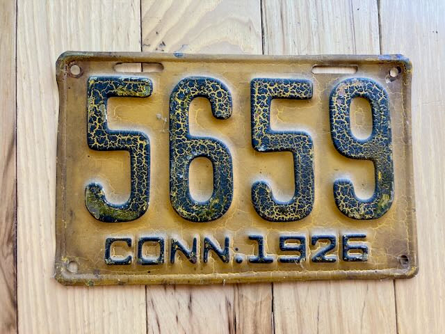 1926 Connecticut License Plate