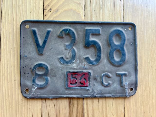 1956 Connecticut License Plate