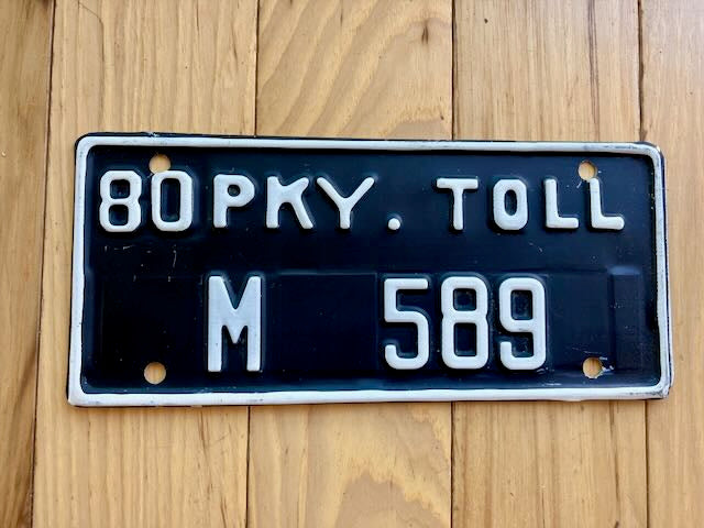 1980 Connecticut Parkway Toll License Plate