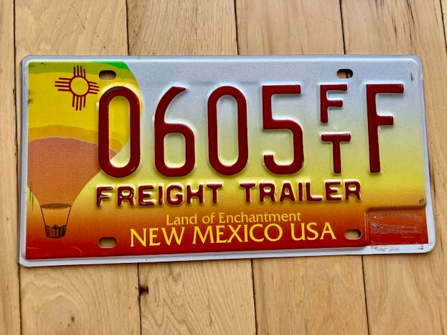 New Mexico Balloon License Plate - Freight Trailer