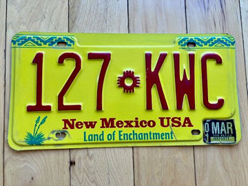 2001 New Mexico License Plate