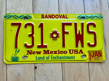 1994 New Mexico License Plate