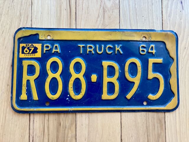 1964 Pennsylvania Truck License Plate