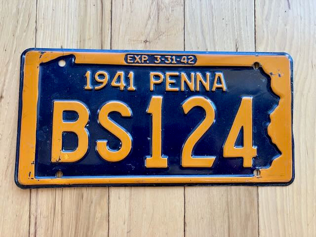 1941 Pennsylvania License Plate