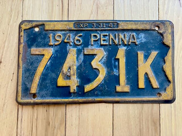 1946 Pennsylvania License Plate