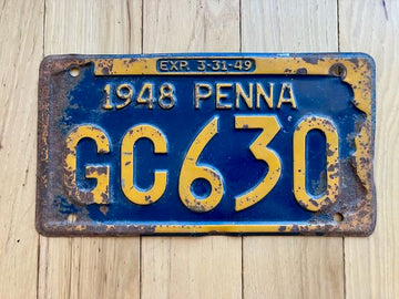 1948 Pennsylvania License Plate